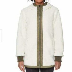 1 Madison Womens Soft Lining Attached Hood Fuzzy Jacket